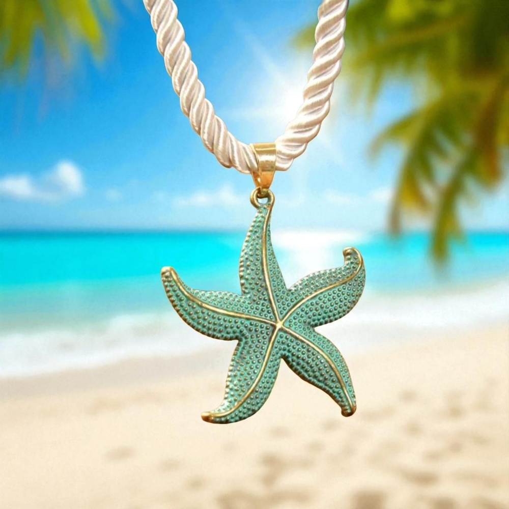 Trending Elegant Starfish Pendant Necklace - Picture 3 of 11